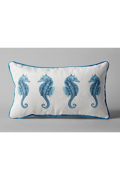Alacastore Husa de perna pentru perna de aruncare Seahorse Marine Decorative Piping