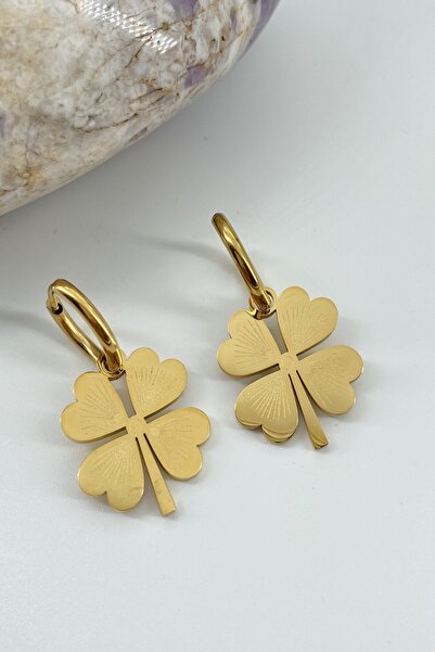 Cocopelli Concept Çelik Halka Yonca Küpe