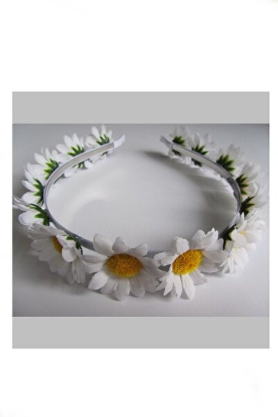 bba new trend Çiçekli Taç,papatya Tacı ,beyaz Papatya Gelin Tacı Çoçuk Yetişk...