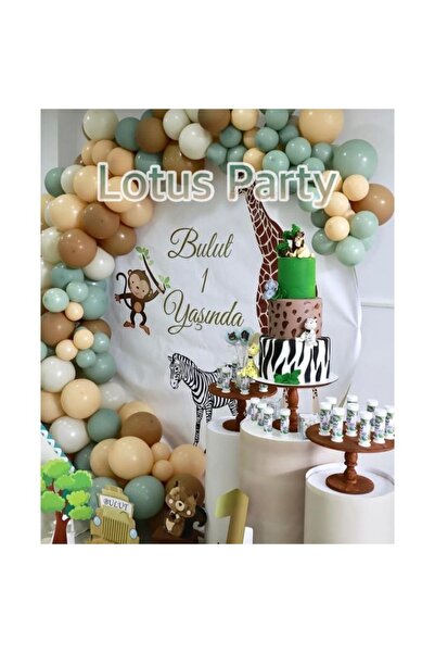 LOTUS PARTY Σετ αλυσίδας με θέμα Safari 100 τεμαχίων (Γκρι-Χρώμα δέρματος - Μ...