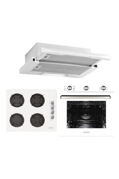 Exep Life Beyaz 3 Lü Ankastre Set (E4E-EO320-EF240)