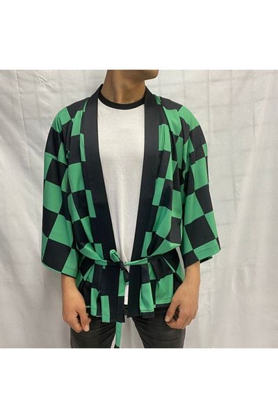 Köstebek Аниме Demon Slayer: Kimetsu No Yaiba Tanjiro Unisex Kimono