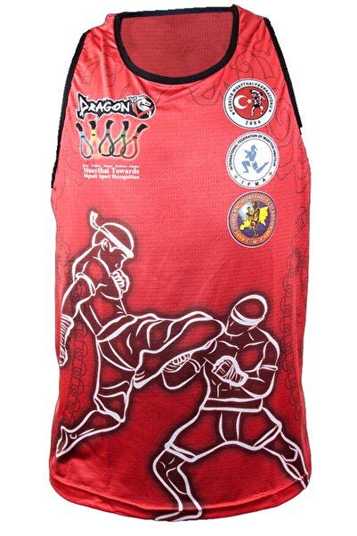 Dragon Giftoom Spor- Federasyon Logolu Dijital Baskılı Muay Thai Atlet