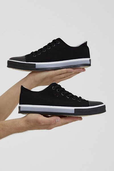 Rodi Siyah - Erkek Spor Ayakkabı Sneakers Keten Rd22ye410006