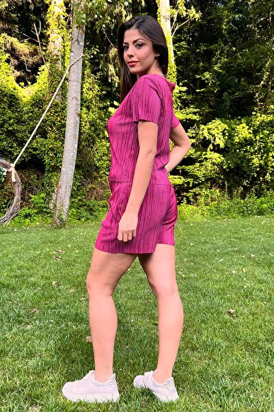 Neşeli Butik Жіночий комплект з шортами та топом з плісированою спідницею Nb10047