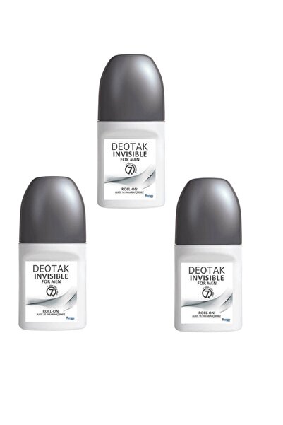 Deotak Invisible For Men Roll-on Deodorant 35 ml X 3 Adet