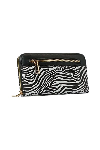 DUYGUSHOESBAG محفظة نسائية بسحاب مقاس كبير حجرة واحدة واسعة منقوشة