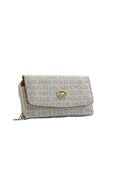 DUYGUSHOESBAG محفظة نسائية مزدوجة المقصورة بسحاب مقاس كبير مع غطاء ومطرزة بالنص