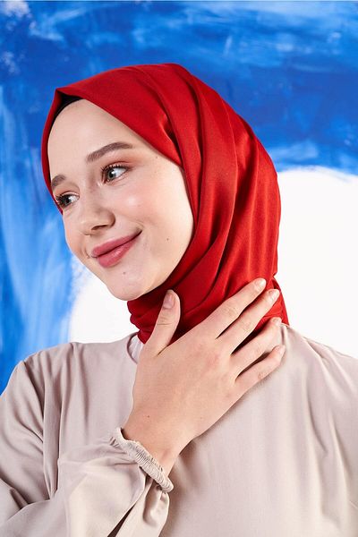 Modakaşmir Silk Series Dual Shawl - Red