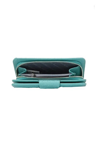 DUYGUSHOESBAG Women's Wallet Double Compartment Zippered Large Size with Cover and Print Detail