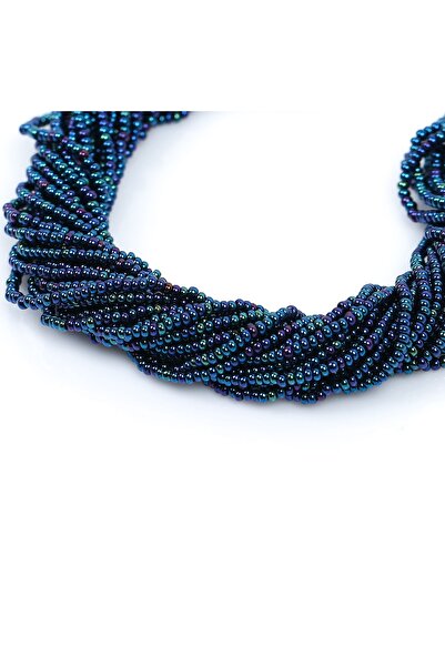 yfhobi 12 Dizi - Çek Kum Boncuğu, Takı Yapım Boncuğu, Janjanlı Lacivert Renk