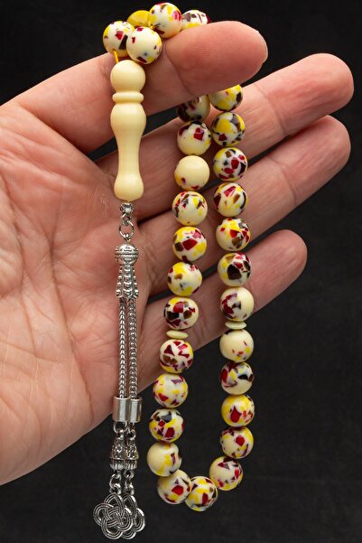 OTTOTESBİH Mărgele de rugăciune de chihlimbar cu pulbere de mozaic tăiat sferă cadou pentru bărbați