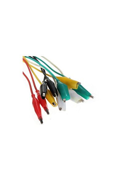 Generic Brand Crocodile Mouth Crocodile Test Cable 45-50cm 10Pcs Unichrome