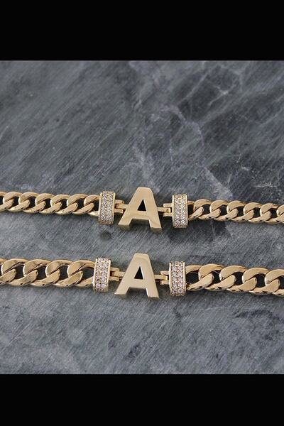 Hakan Güler Kuyumculuk Altın A Harfli Gurmet Bileklik-künye