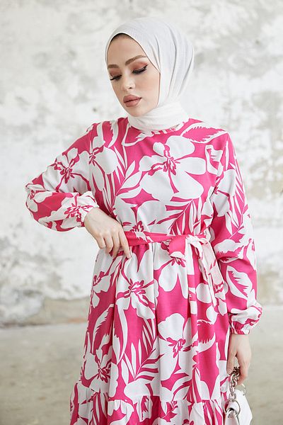 benguen Φόρεμα Hijab 431 Pattern - Φούξια