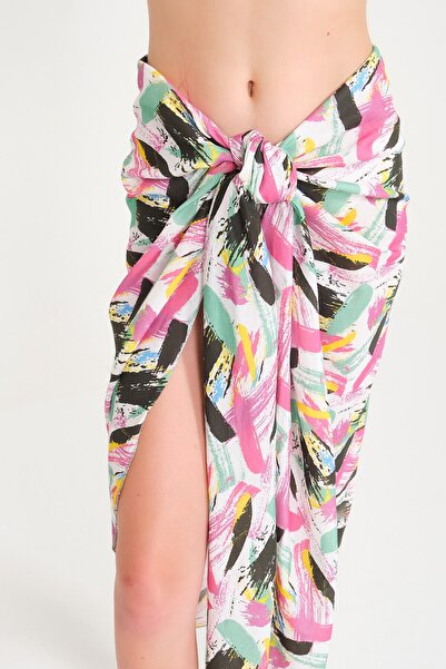 Miespiga Πολύχρωμη εμπριμέ φούστα Pareo