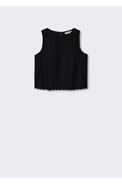 MANGO Woman Top din amestec bumbac-in