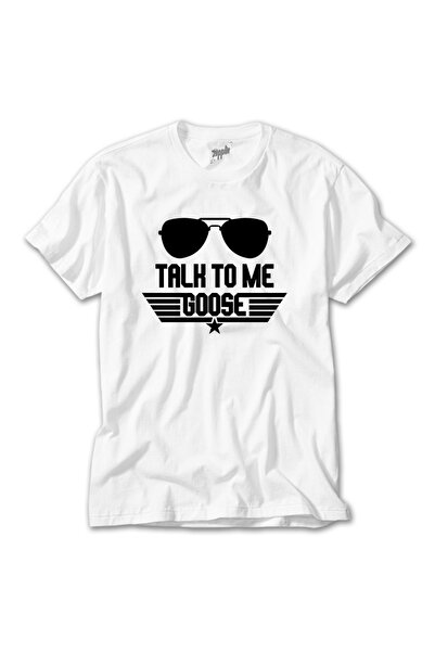 Z zepplin توب غان تكلم معي تي شيرت أبيض