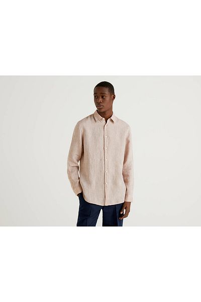 United Colors of Benetton Λινό πουκάμισο Benetton - Κομψό σχέδιο