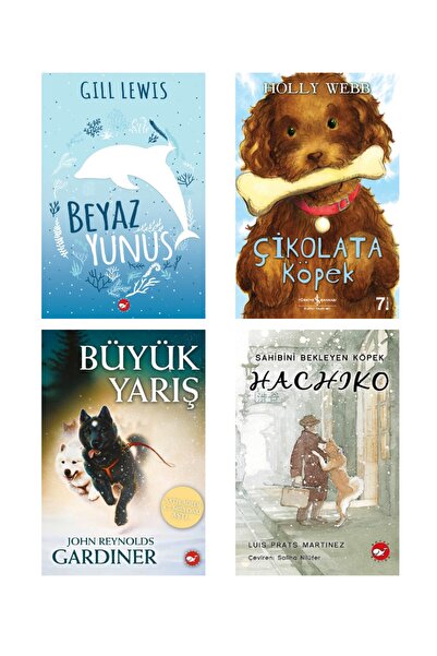 Beyaz Balina Yayınları Ortaokul Roman Seti 4 Kitap Büyük Yarış Hachiko Çikola...