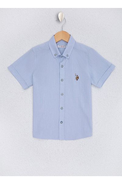 U.S. Polo Assn. Светлосиня риза за момче