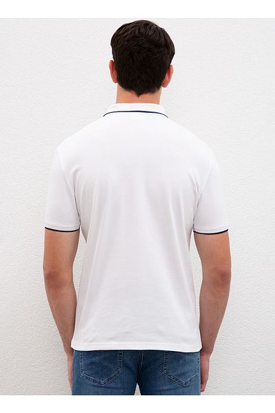 U.S. Polo Assn. Gsd01ıy021 Ανδρικό μπλουζάκι Polo Neck Slim Fit Plain White