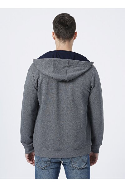 U.S. Polo Assn. Ανδρικό φούτερ με κουκούλα γκρι γιακά Garmansk21