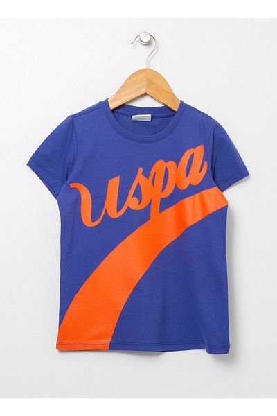 U.S. Polo Assn. Tricou cu imprimeu albastru pentru băiat Fuspakids