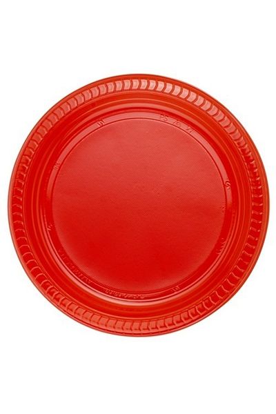 Happyland Red Valentine's Day 50 Pieces Plastic Plates