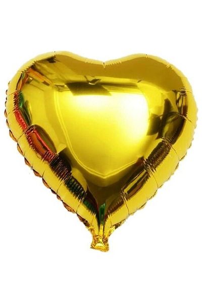 Happyland 45 Cm Gold Yellow Heart Balloon 2 Pieces