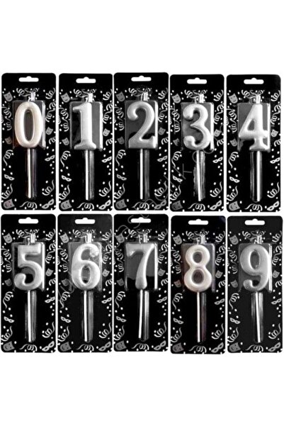 Happyland Doğum Günü Metalik Gümüş 18 Rakamı Doğum Günü Pasta Mumu