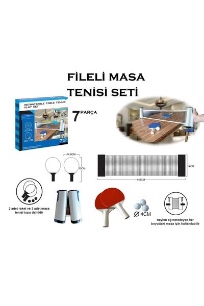 ALTIS Masa Tenisi Seti - 2 Ahşap Raketi + 3 Pinpon Topu +uzun File
