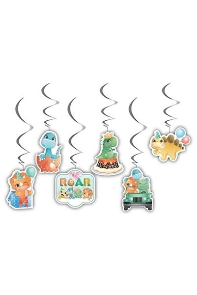 Happyland قلادة سقف ديناصور مكونة من 6 قطع / مزدوجة الجوانب