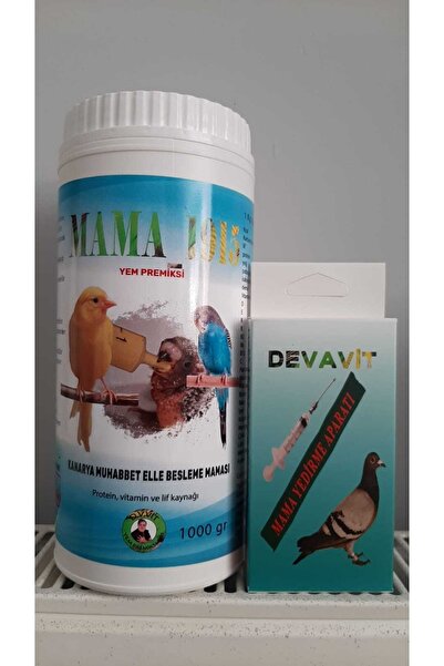 Genel Markalar 1 Kg Muhabbet Kuşu Yemi / Kanarya Yemi Maması Ve Yavru Yedirme Aparatı, Yavru Kuş Şırıngası