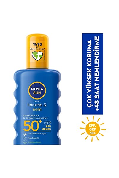 NIVEA Sun Koruma&nem Nemlendirici Güneş Spreyi Gkf 50+ 200ml