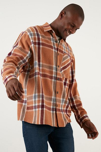 Buratti Мъжка риза Lumberjack с карирана кройка и един джоб, стандартна кройка, зимна, Cf23w194571