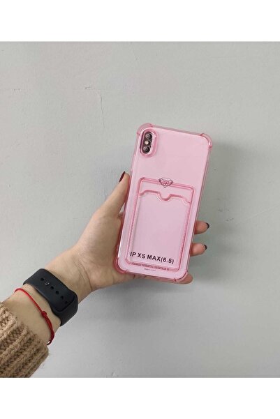 BilişimGo Technology Iphone Xs Max Şeffaf Kartlıklı Köşe Korumalı Silikon Kıl...