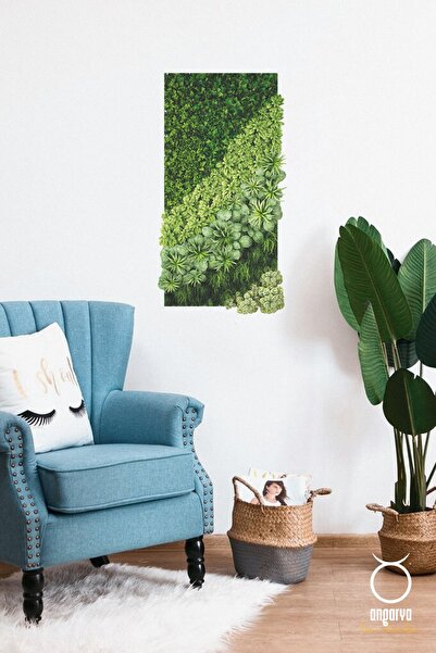 ANGARYA Modern Stil, Garden Dikey Peysaj, Dekoratif Duvar Sticker