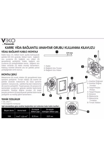 VİKO White Karre Permutator - Ara Veavien (excluding Frame)
