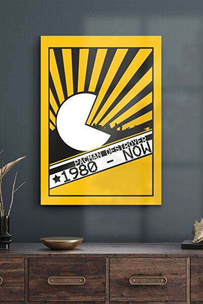 Decovetro Tablou din sticlă Retro Pacman