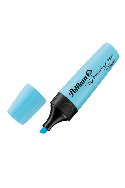 Pelikan Pastel Blue Highlighter Pen Mark - 490 Model (10 Pack)