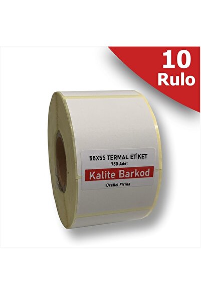 Kalite Barkod 55k55 Termalno nalepnice | 10 Rolls Barcode nalepnice