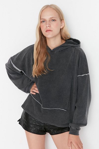 Trendyol Collection Acid Washed - Volný tenký pletený design