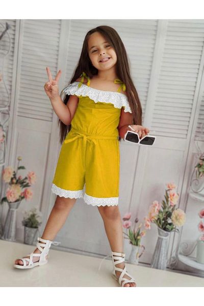 Yellow cheap kids jumpsuit