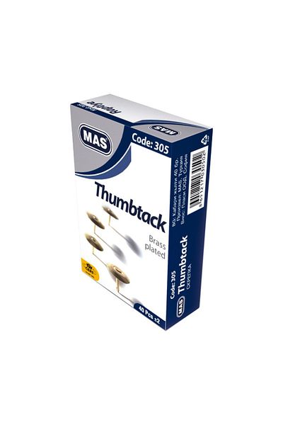 Mas Fastener Brass Plated 305 (36 Boxes)