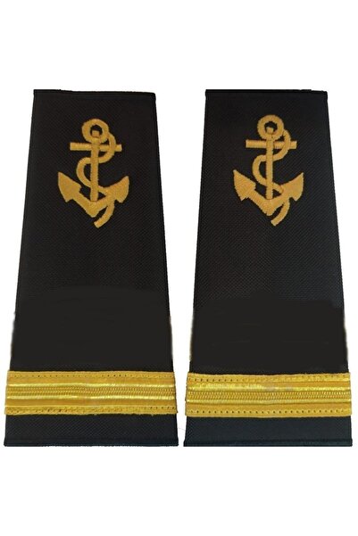 Sim Nakış Denizci Apoleti Gold Sırma 1.şerit Nakış Işleme 1.çift