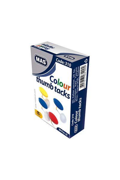 Mas Colorful PVC Coated Fastener - 310 Model, 36 Boxes