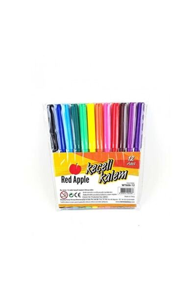 Red Apple 12 Renk Keçeli Boya Kalemi