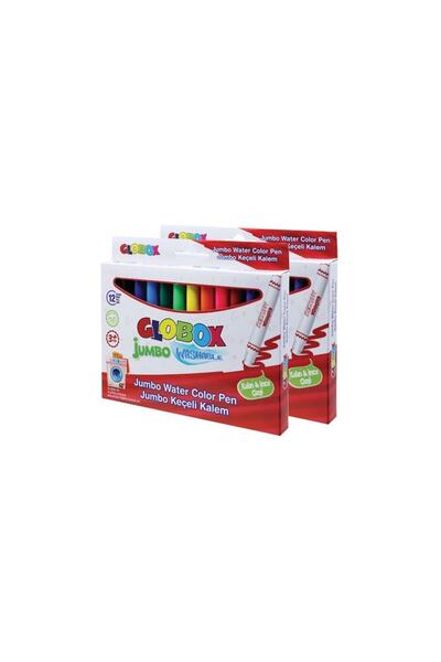 Globox Jumbo Yıkanabilir Keçeli Kalem 12 Li 3379