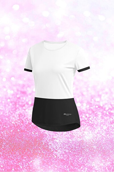 POSEIDON STORM Γυναικείο λευκό ύφασμα Dri-fit χωρίς εκτύπωση με στρογγυλή λαι...